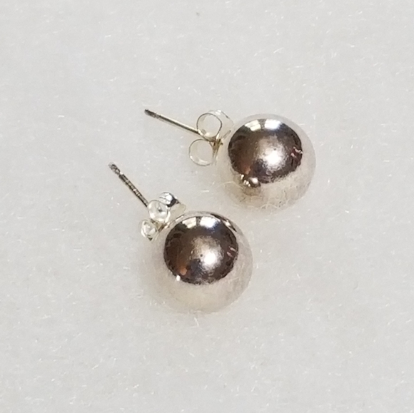 Rare Silpada Sterling Silver Sphere Earrings - Picture 3 of 12